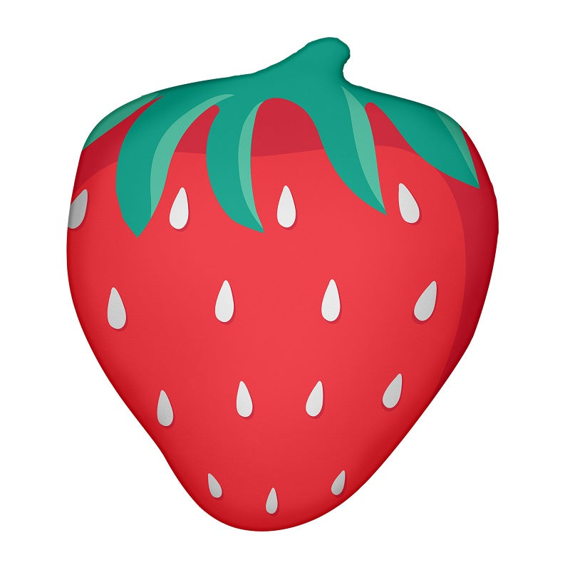 Coussin extérieur 17 po x 17 po en forme de fraise