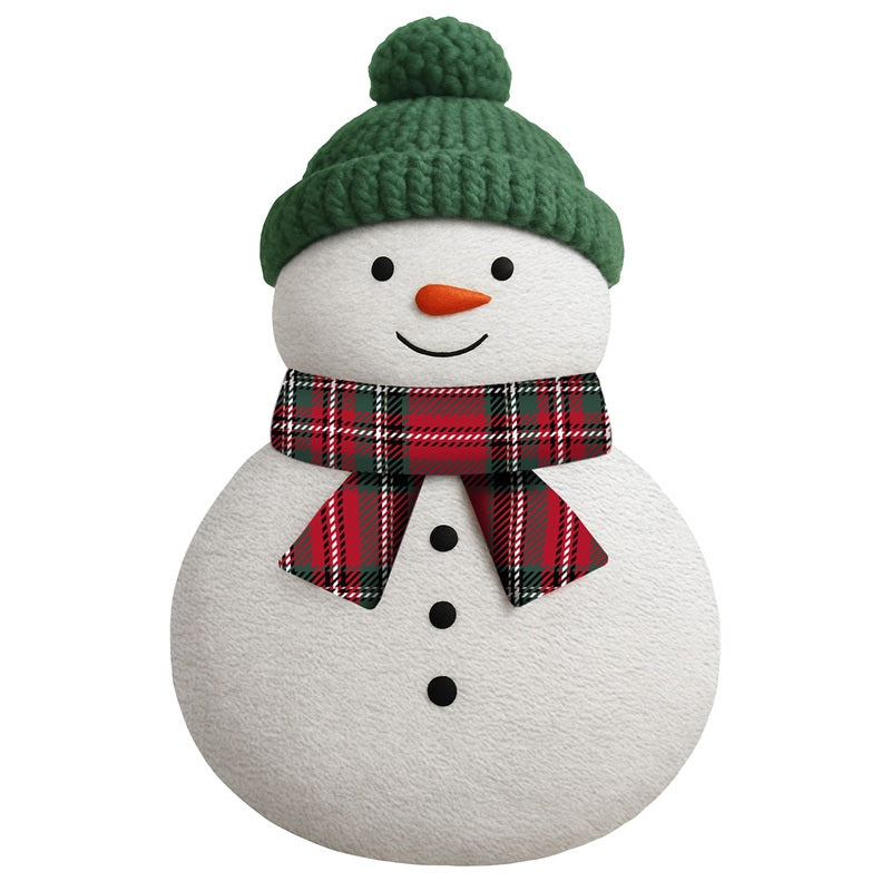 Coussin en forme de bonhomme de neige 18 po x 12 po