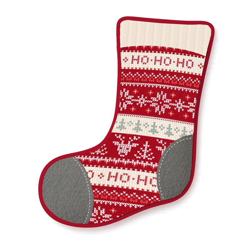 Coussin en forme de bas de Noël 18 po x 12 po