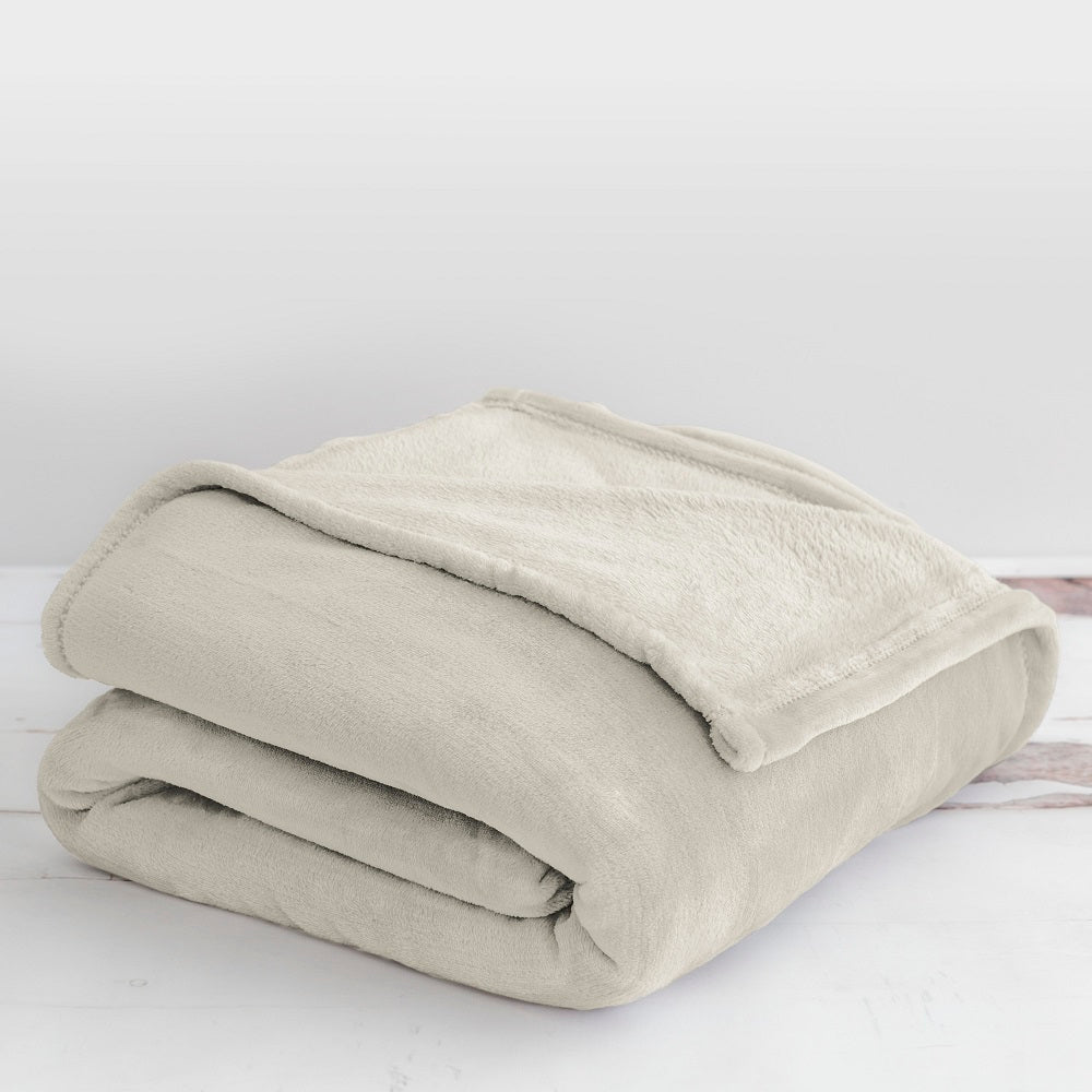 Couverture pour lit simple 60 po x 80 po crème