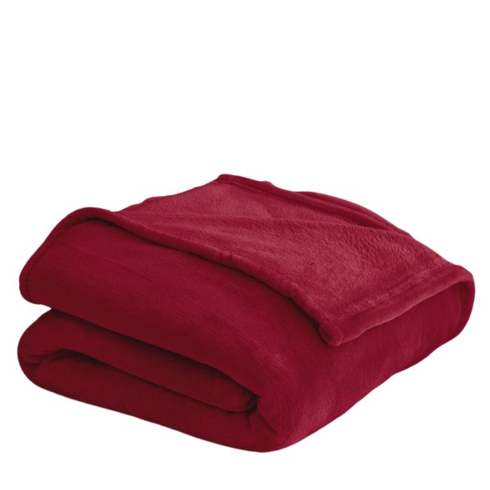 Jeté 80 po x 88 po merlot rouge