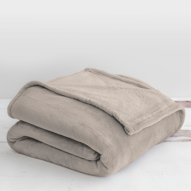 Jeté 80 po x 88 po taupe