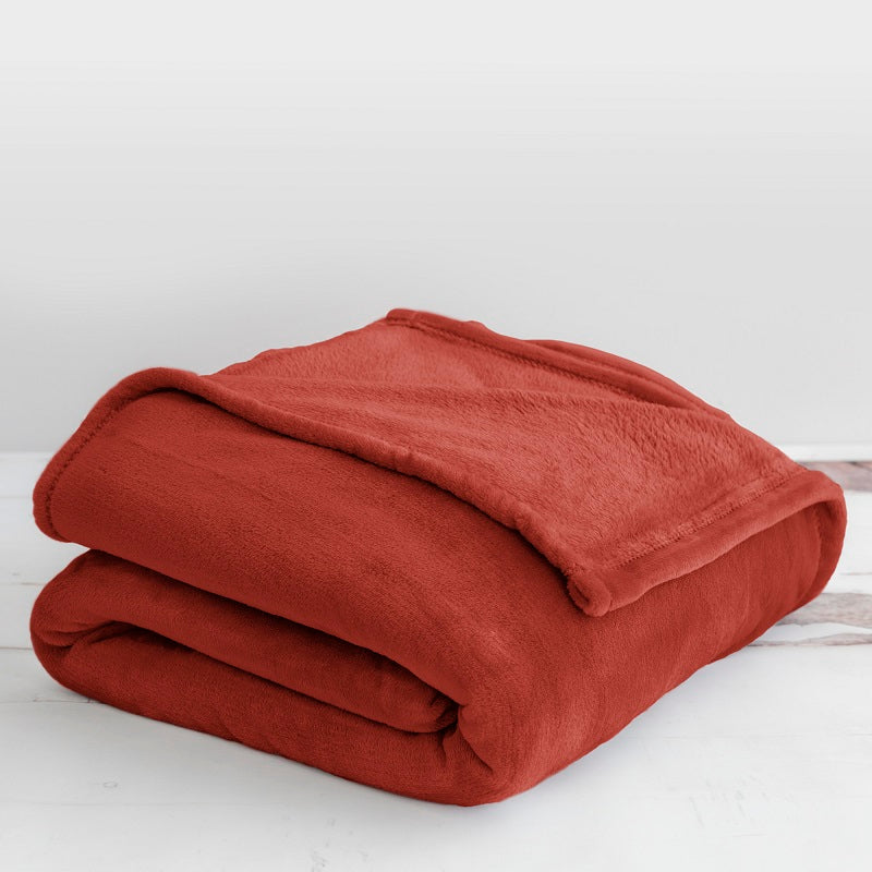Jeté 80 po x 88 po rouge brique