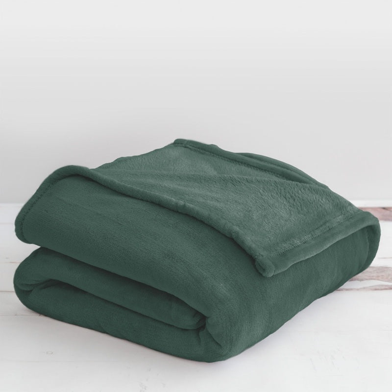 Couverture de lit grand 80 po x 88 po jeté vert laurier