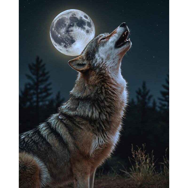 Jeté en microvision 48 po x 60 po loup