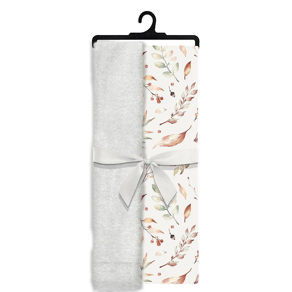Jeté 48 po x 60 po fausse fourrure feuilles