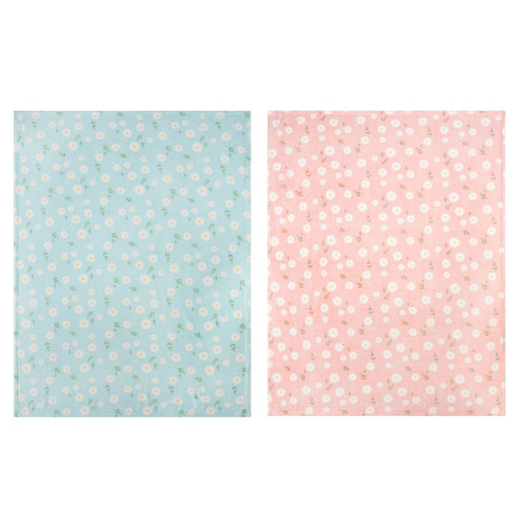 Jeté en peluche 48 po x 60 po marguerites