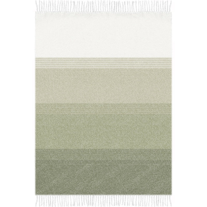Jeté 48 po x 60 po à franges en faux mohair ombré vert