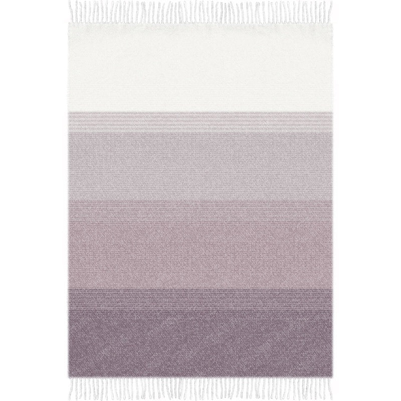 Jeté 48 po x 60 po à franges en faux mohair ombré mauve