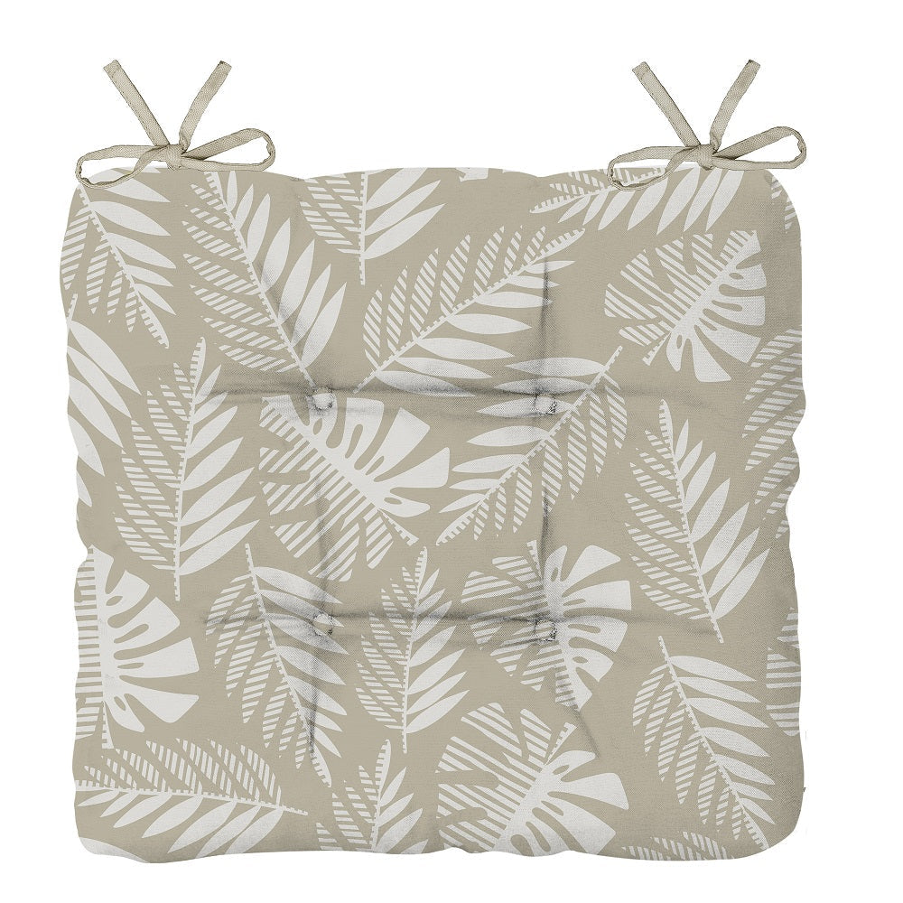 Coussin d'assise extérieur réversible 17 po x 16 po Feuilles