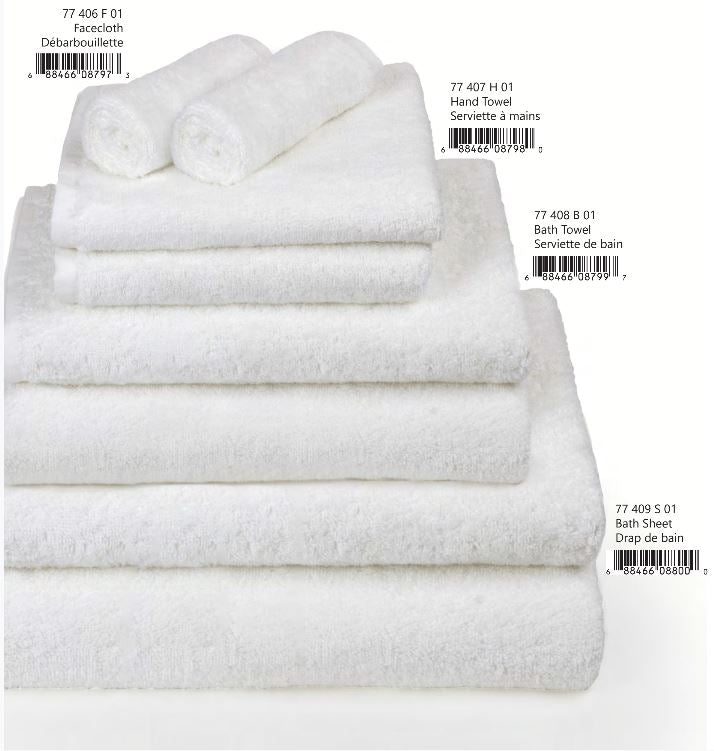 Serviette à mains 16 pouces x 26 pouces blanc
