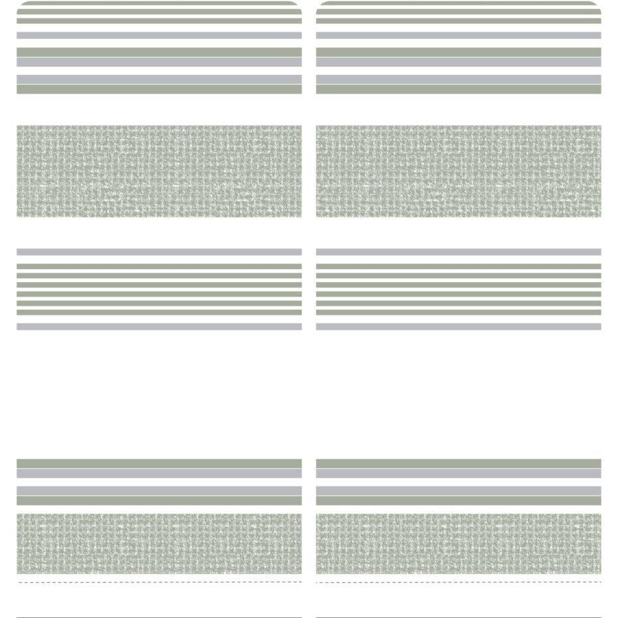 Serviette à mains chinée 16 po x 26 po rayures sauge (paquet de 2)