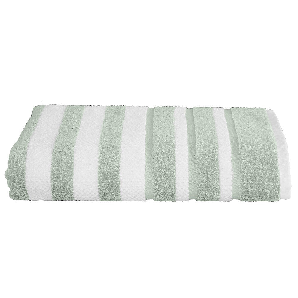 Serviette à main 16 po x 26 po rayée vert sauge