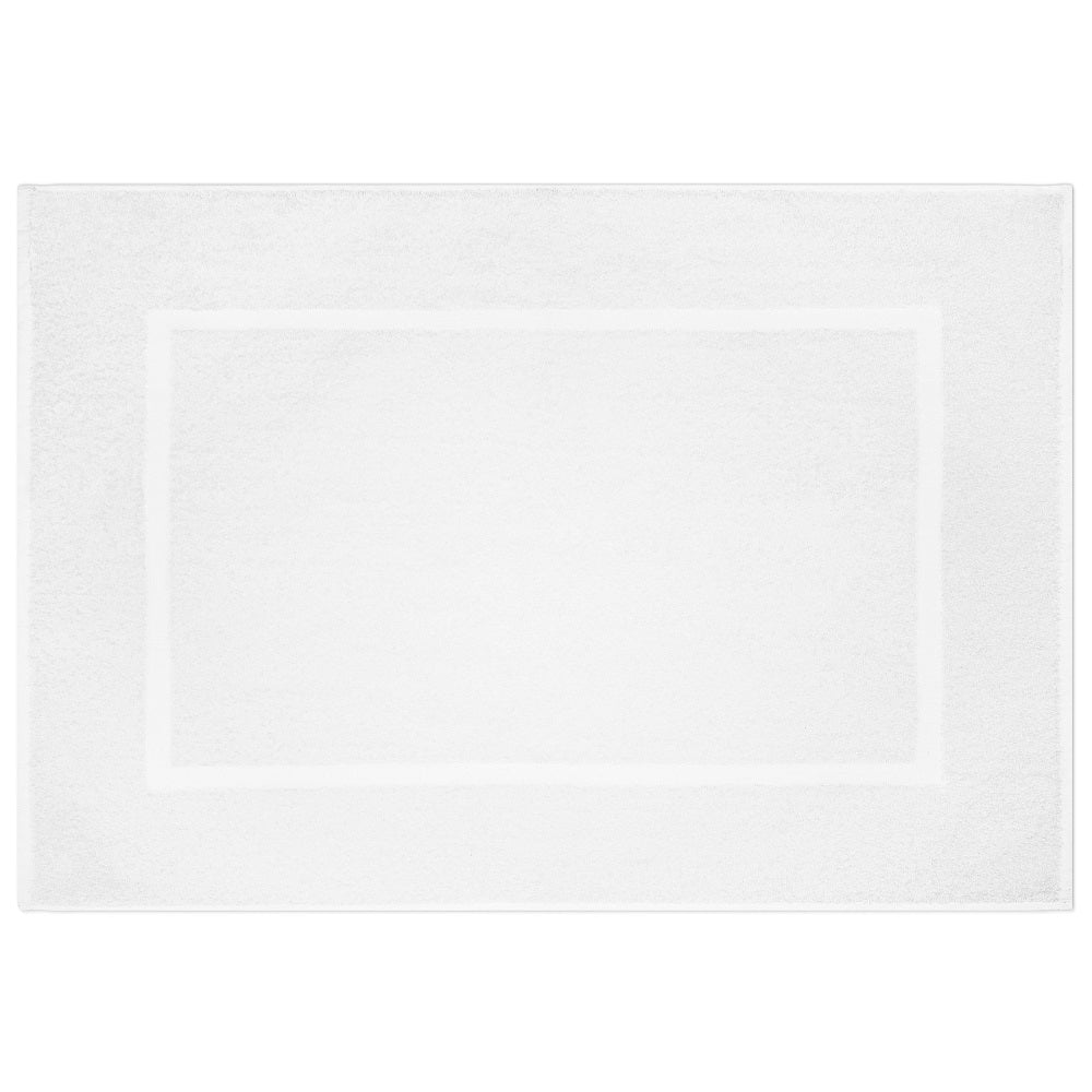 Tapis de bain en ratine 20 po x 30 po blanc