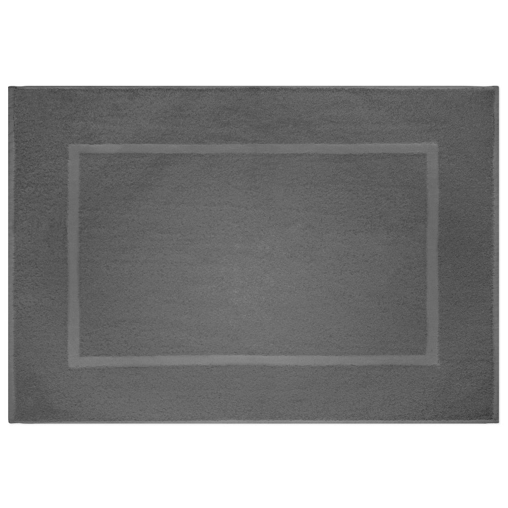 Tapis de bain en ratine 20 po x 30 po gris charbon