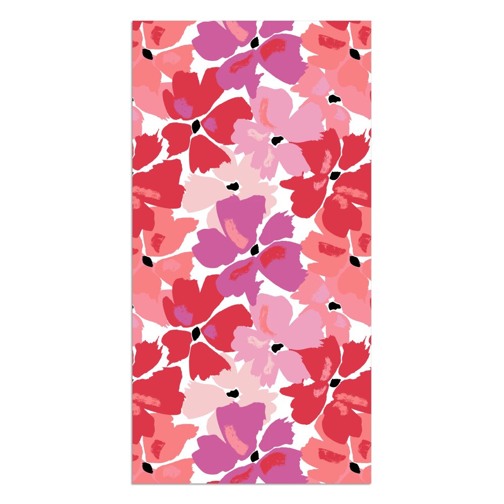 Serviette de plage 32 po x 62 po en velours 100% coton fleurs