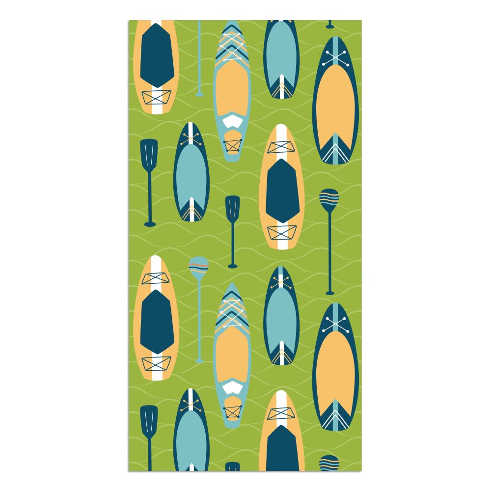 Serviette de plage 32 po x 62 po en velours 100% coton canots