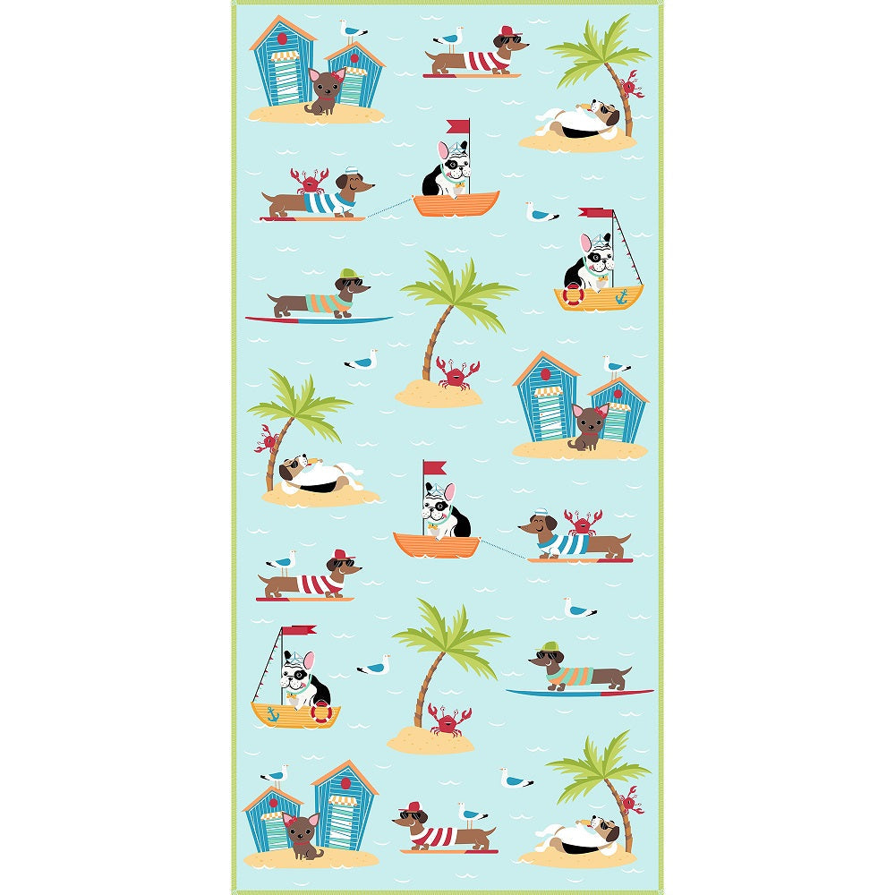Serviette de plage en microfibre séchage rapide 28 po x 58 po Chiens