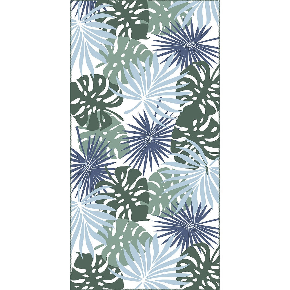 Serviette de plage en microfibre à séchage rapide 32 po x 62 po Tropical