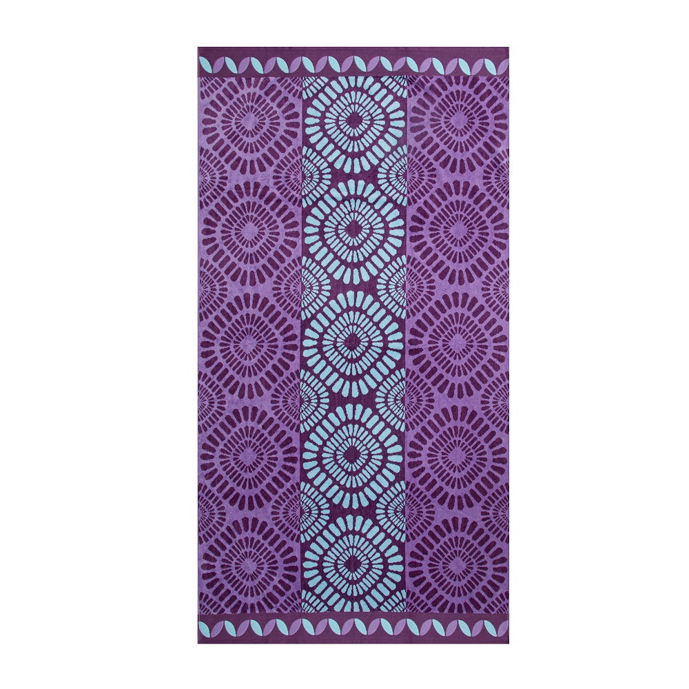 Serviette de plage en jacquard 32 po x 62 po Mosaïque