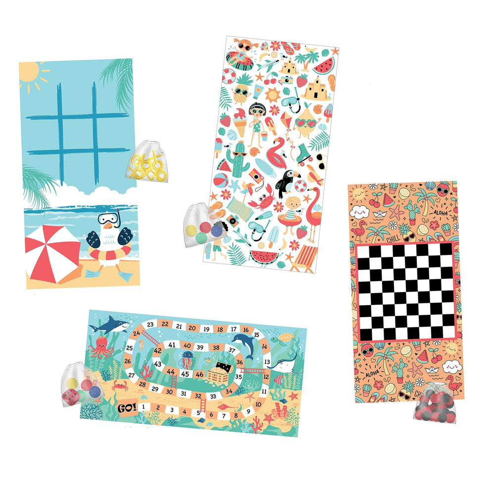 Serviette de plage 28 po x 58 po jeu imprimé avec sac de rangement