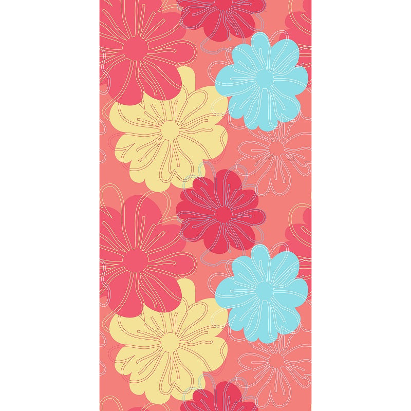 Serviette de plage imprimée en velours de coton 32 po x 62 po floral