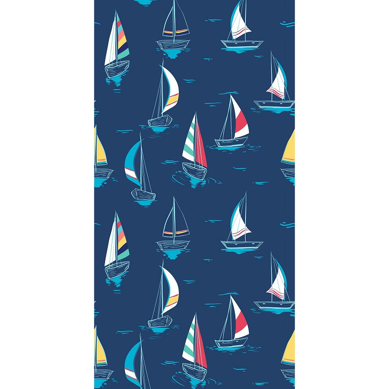 Serviette de plage imprimée en velours de coton 32 po x 62 po voile nocturne