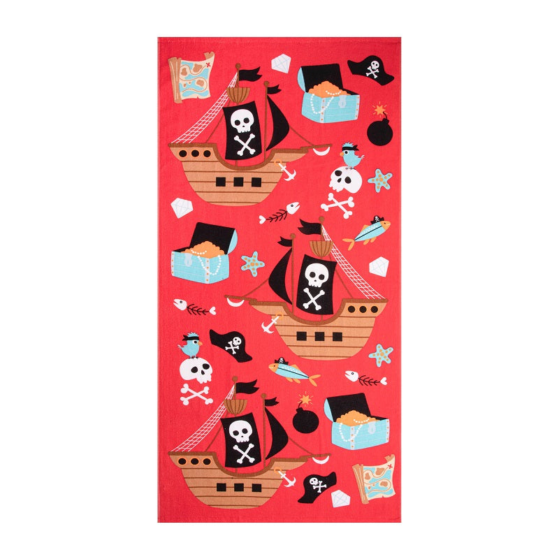 Serviette de plage 28 po x 58 po pirate