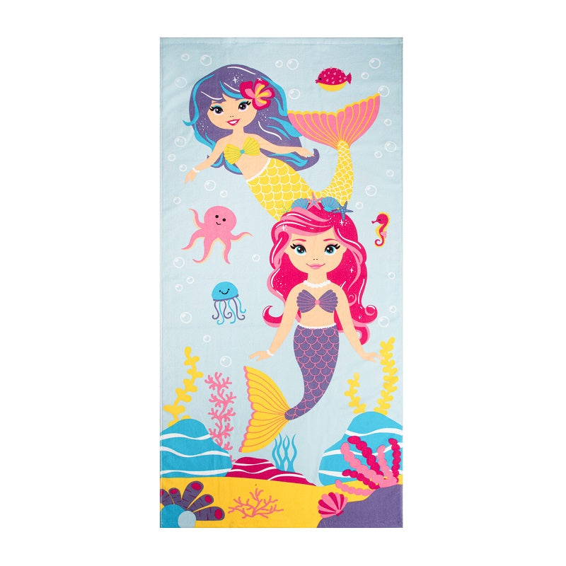 Serviette de plage 28 po x 58 po sirènes