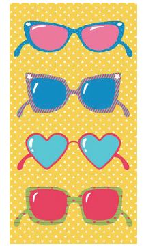 Serviette de plage 32 po x 64 po lunette designer