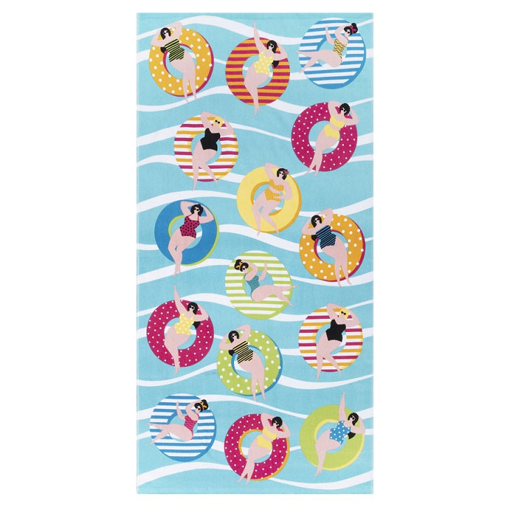 Serviette de plage 28 po x 58 po baignade