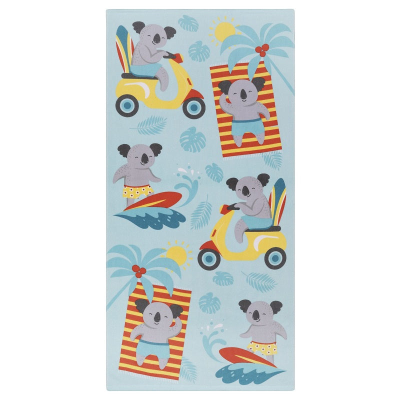 Serviette de plage 28 po x 58 po koalas amusants