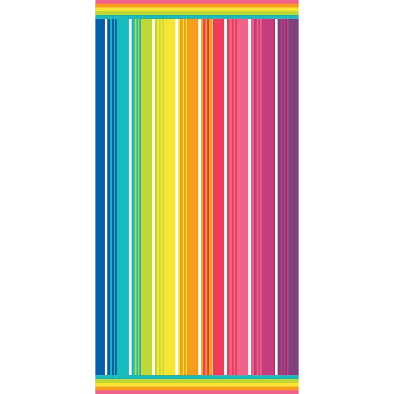 Serviette de plage en jacquard 32 po x 62 po arc-en-ciel