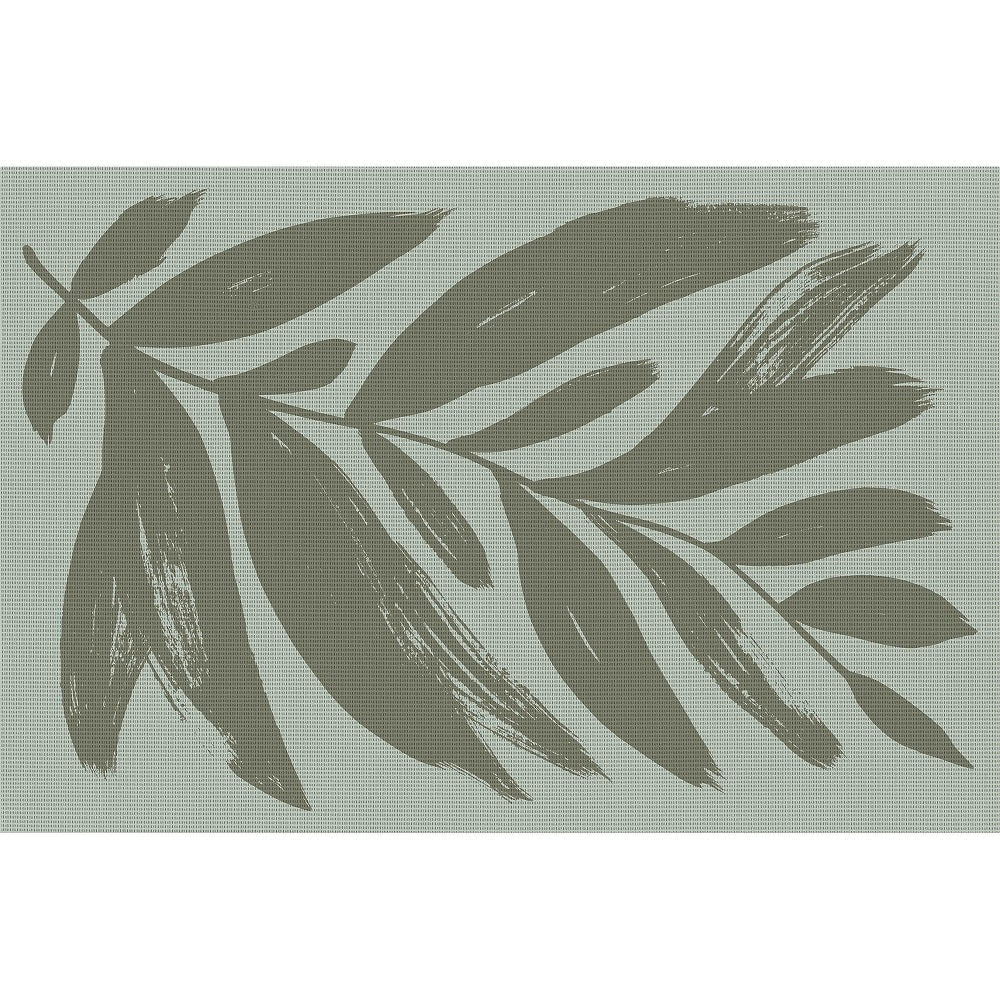 Napperon en textilène 12 po x 18 po branche verte
