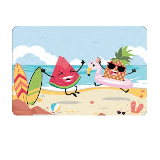 Napperon en polypropylène 12 po x 18 po fête à la plage