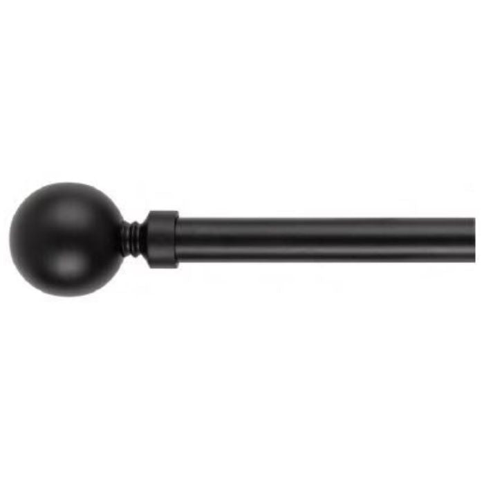 Tringle à rideau 16-19 mm embout sphère en métal noir