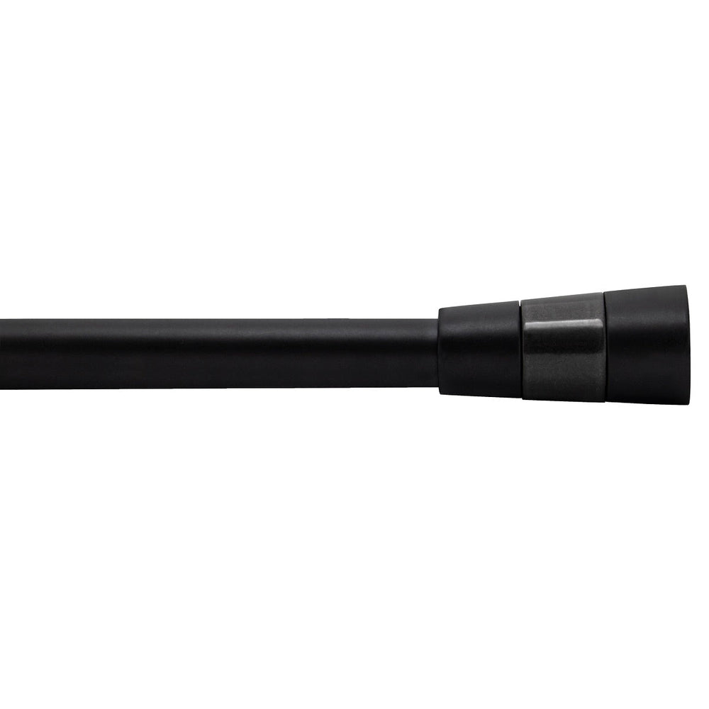 Tringle à rideau 16-19 mm 28 po - 48 po cône rainuré argent