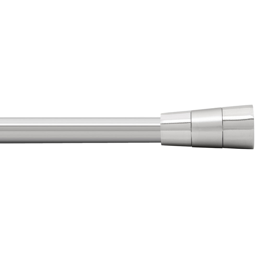 Tringle à rideau 16-19 mm 28 po - 48 po cône rainuré argent