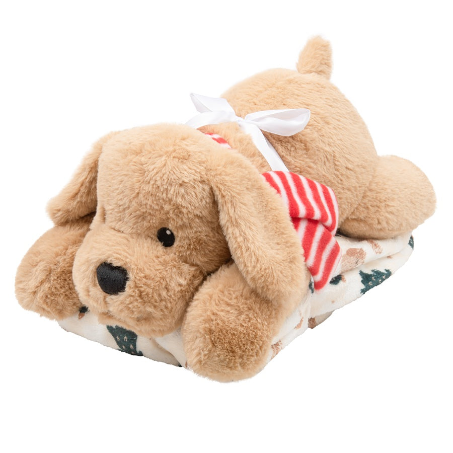 Ensemble de peluche et jeté 48 po x 60 po chien