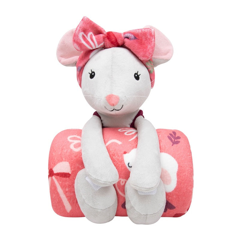 Ensemble de peluche et jeté 48 po x 60 po souris