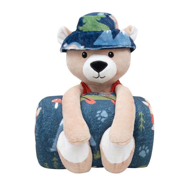 Ensemble de peluche et jeté 48 po x 60 po ours