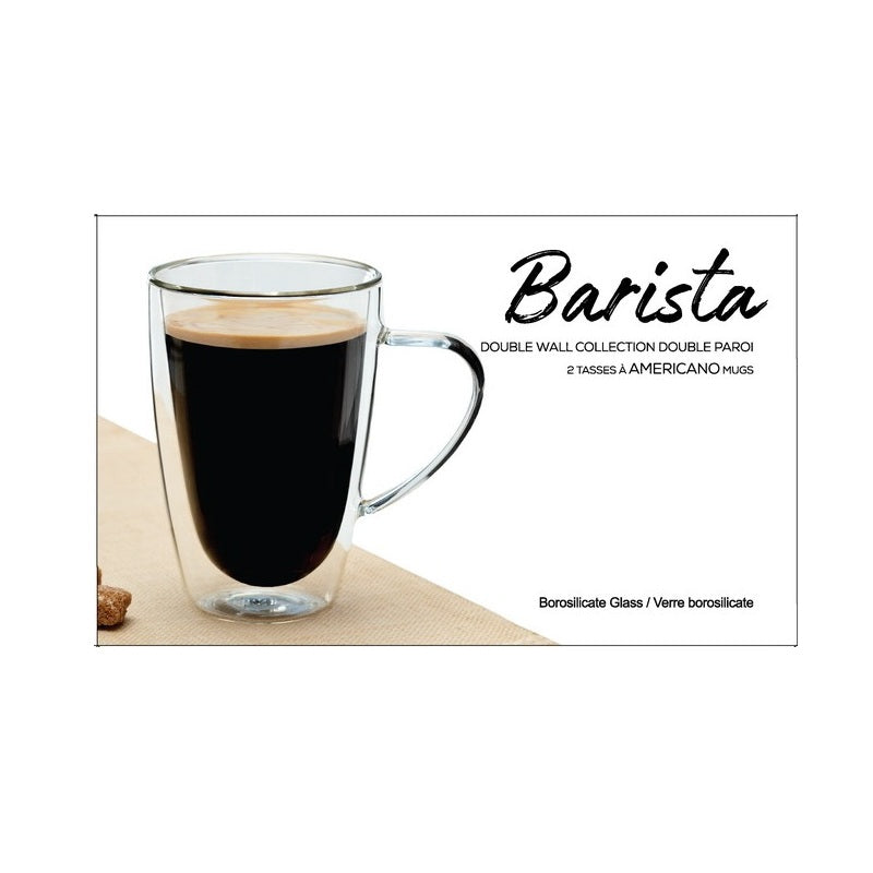 Ensemble de 2 tasses à café double paroi 350 ml Barista