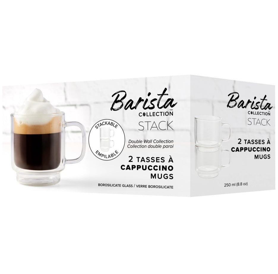 Ensemble de 2 tasses à café double paroi 250 ml Barista