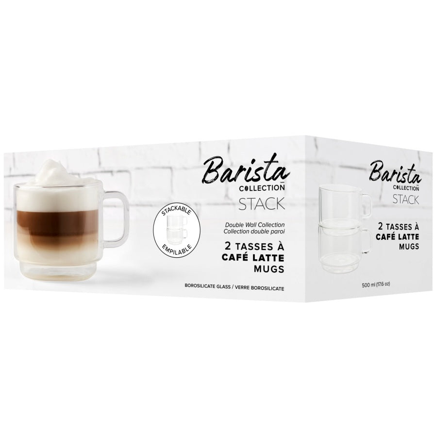 Ensemble de 2 tasses à café double paroi 500 ml Barista