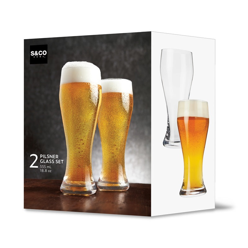 Ensemble de 2 verres à bière 555 ml
