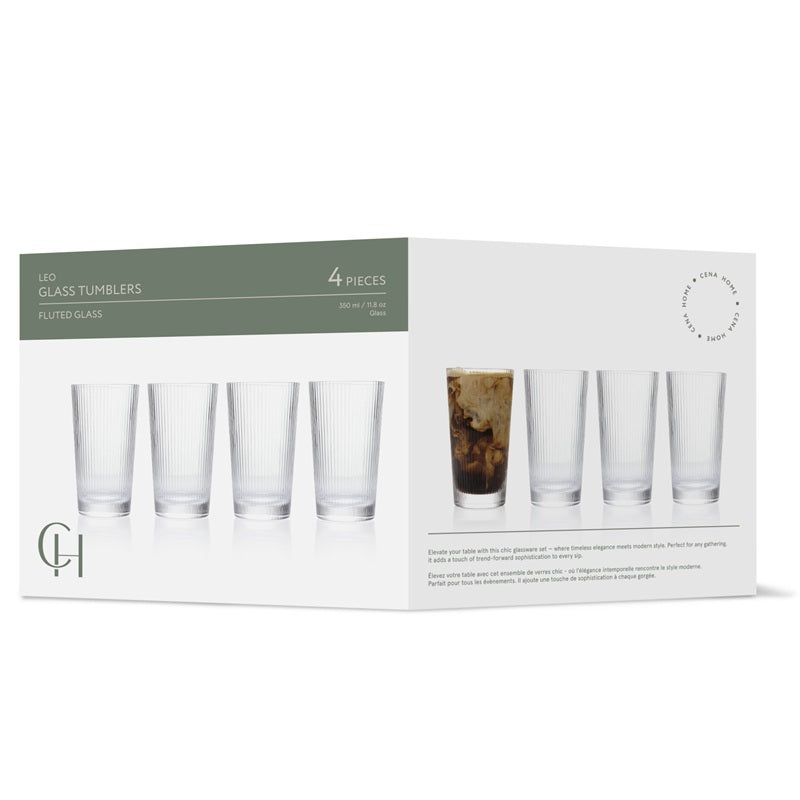 Ensemble de 4 verres 350 ml Leo
