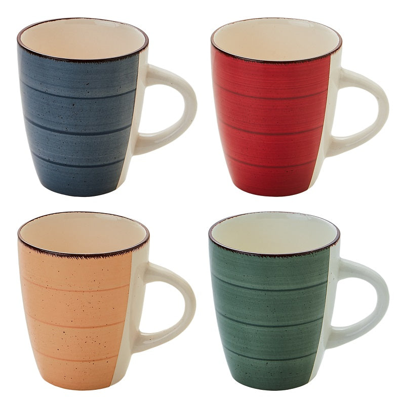 Tasse en grès céramique multicolore Burano (paquet de 4)