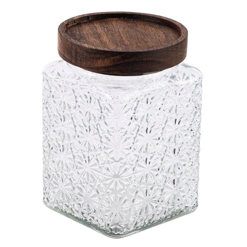 Jarre en verre mosaïque 650 ml avec couvercle hermétique
