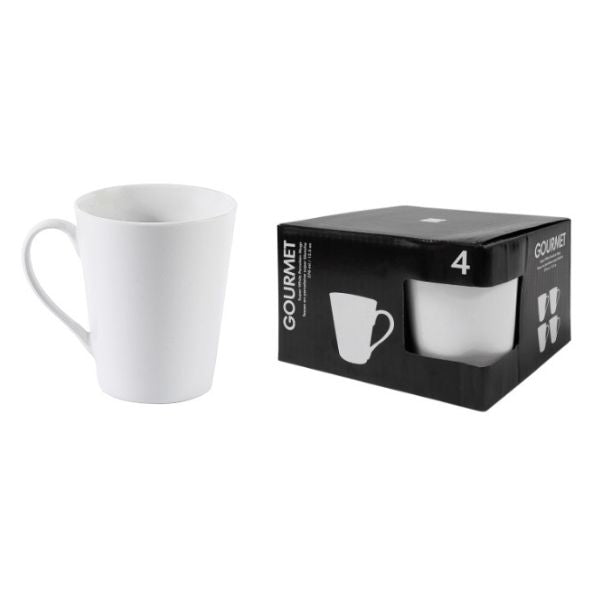 Ensemble de 4 tasses 370 ml blanches