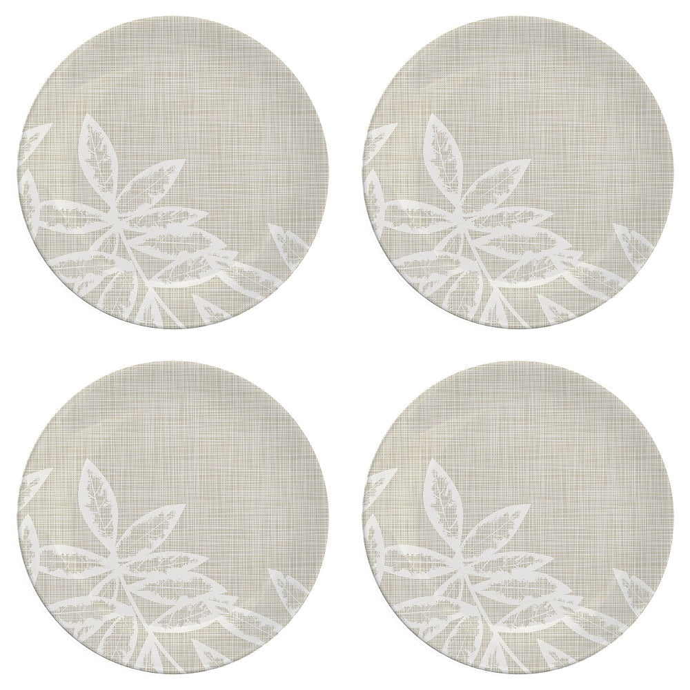 Ensemble d'assiettes en mélamine avec fini mât 11 po Feuillage (4 morceaux)